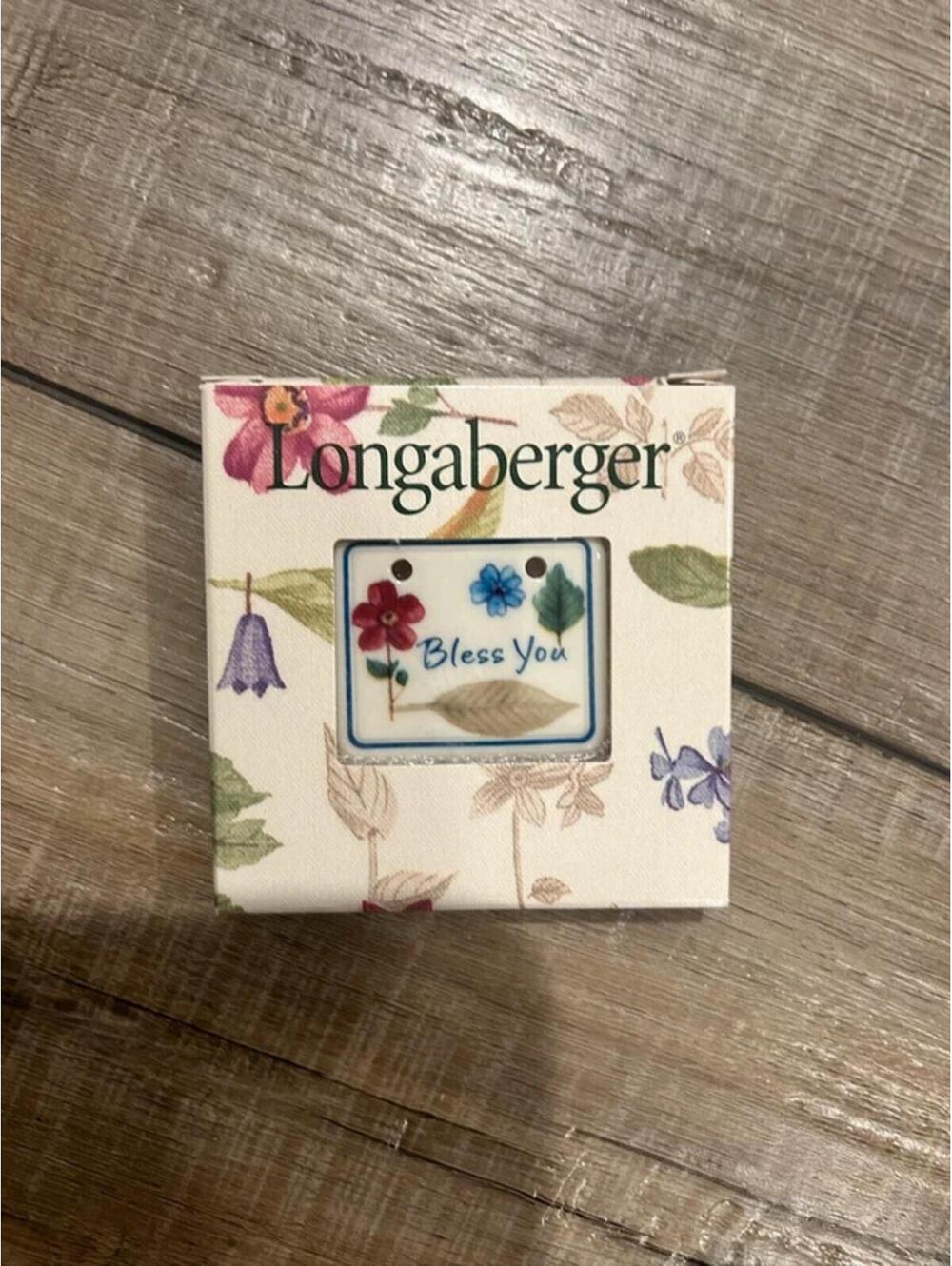 Longaberger Bless you basket tie on